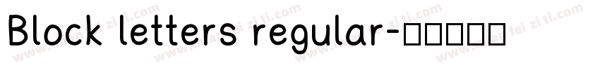 Block letters regular字体转换
